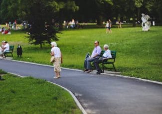 older people at a park