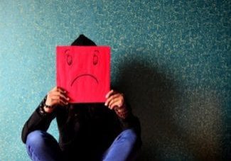 unhappy person face