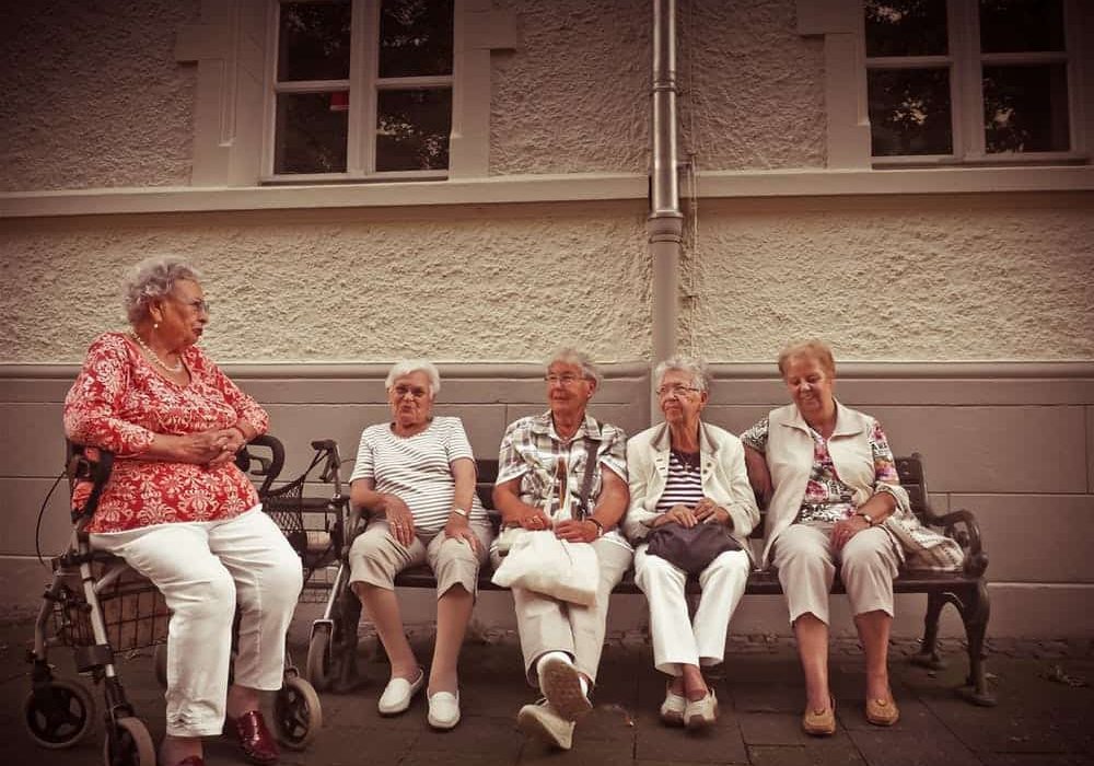 older adults visiting